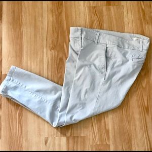 Loft Marisa fit cropped khaki pants